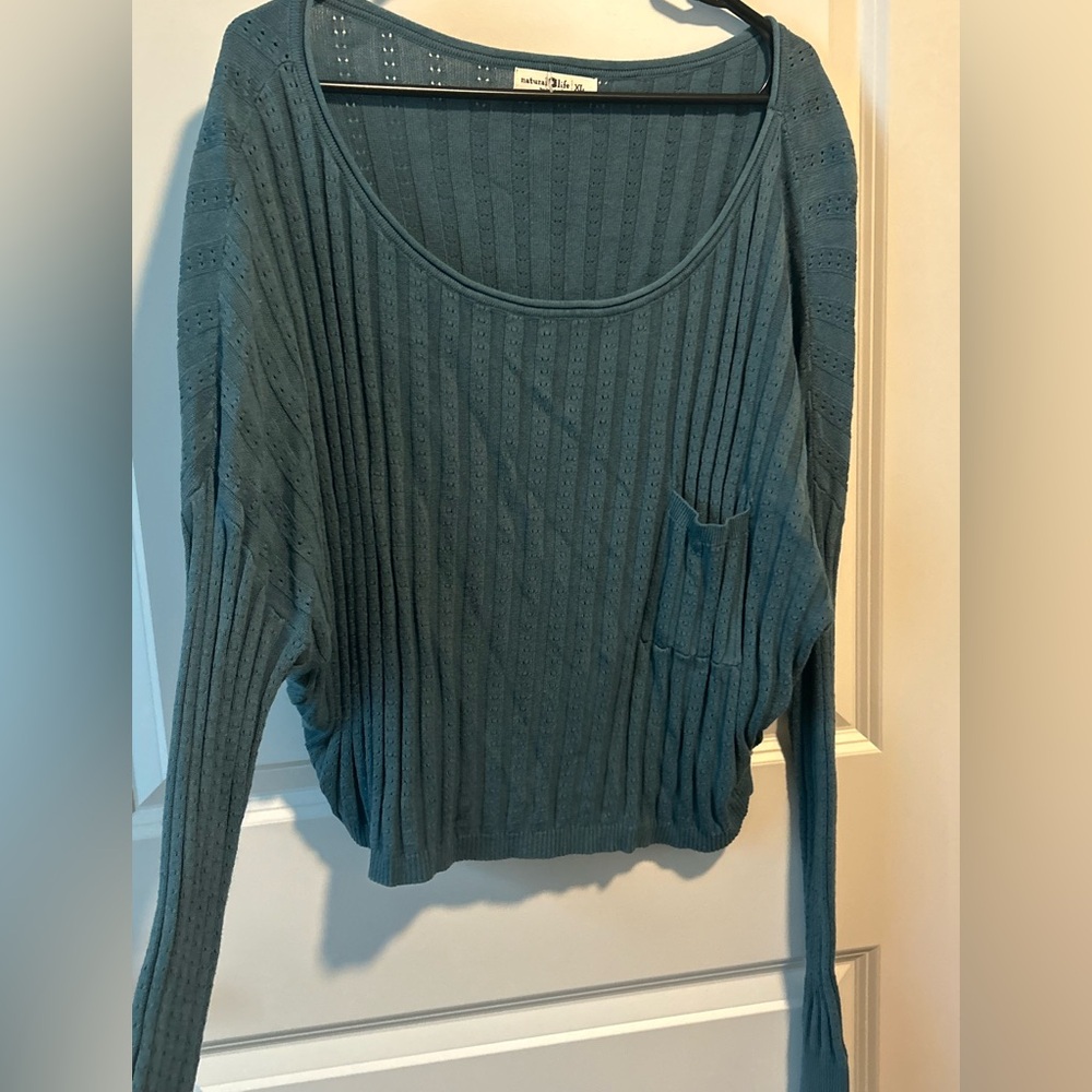 Natural Life Blue Knit Top